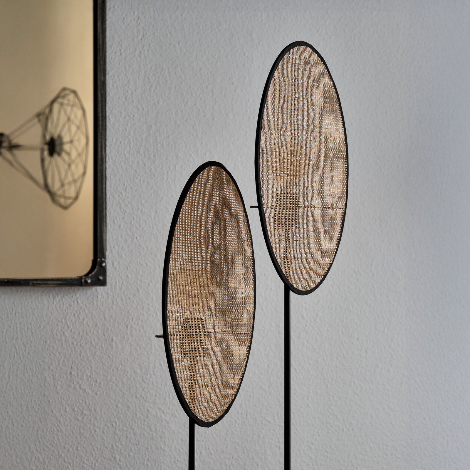 OSRAM podna lampa Decor Rattan Maslačak, 2 žarulje, bež, E27