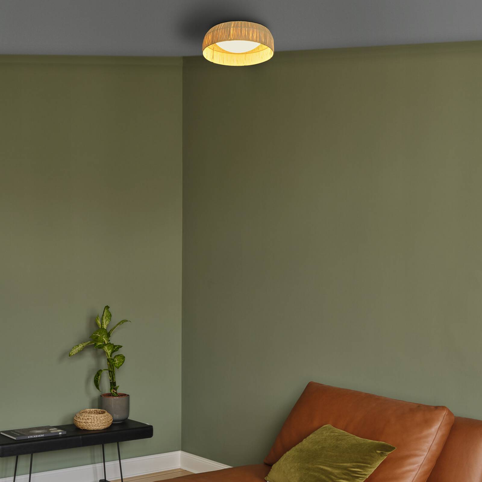 Lampa sufitowa LED OSRAM Decor Bamboo Paper, Ø 30 cm, bambus