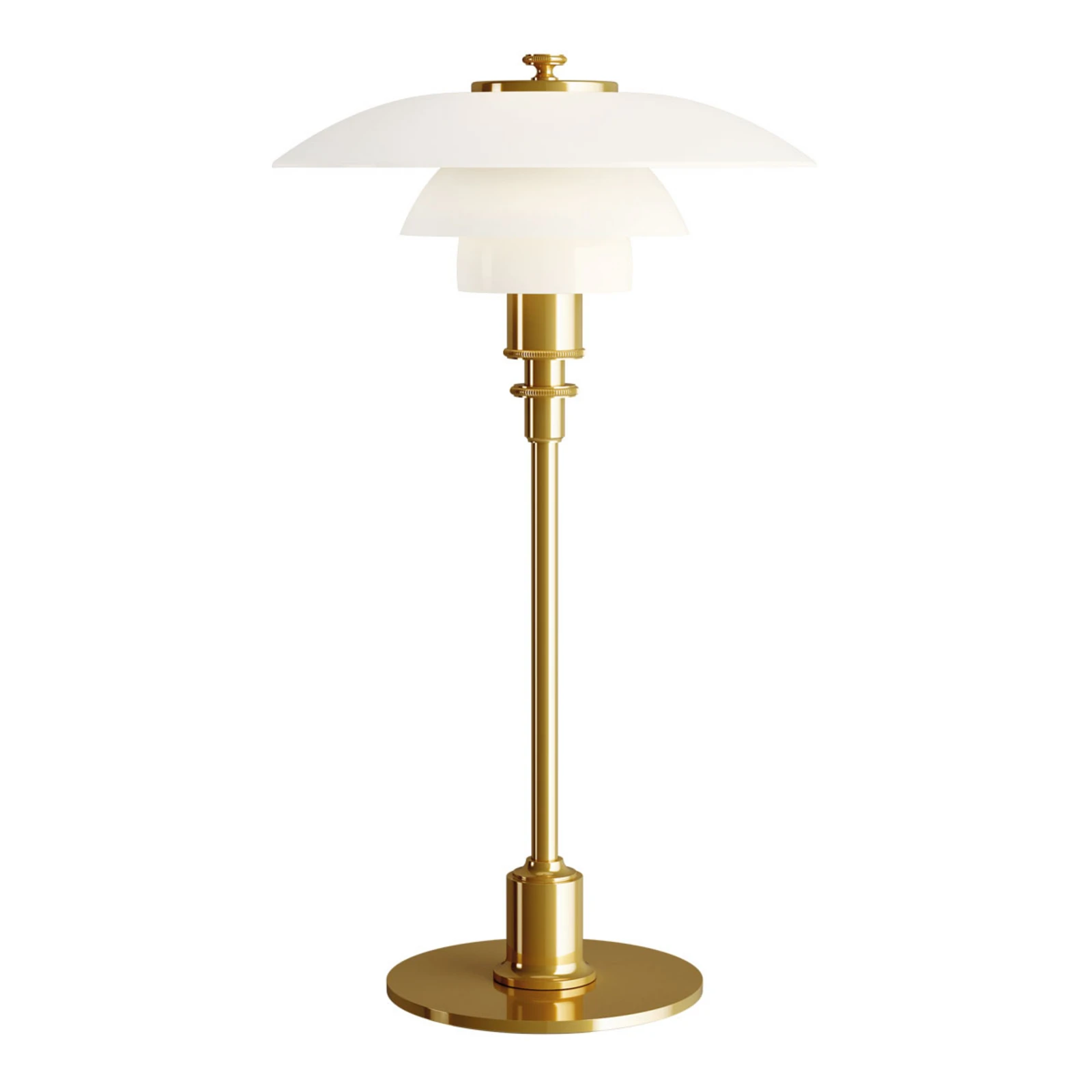 Louis Poulsen PH 2/1 bordslampa mässing/vit