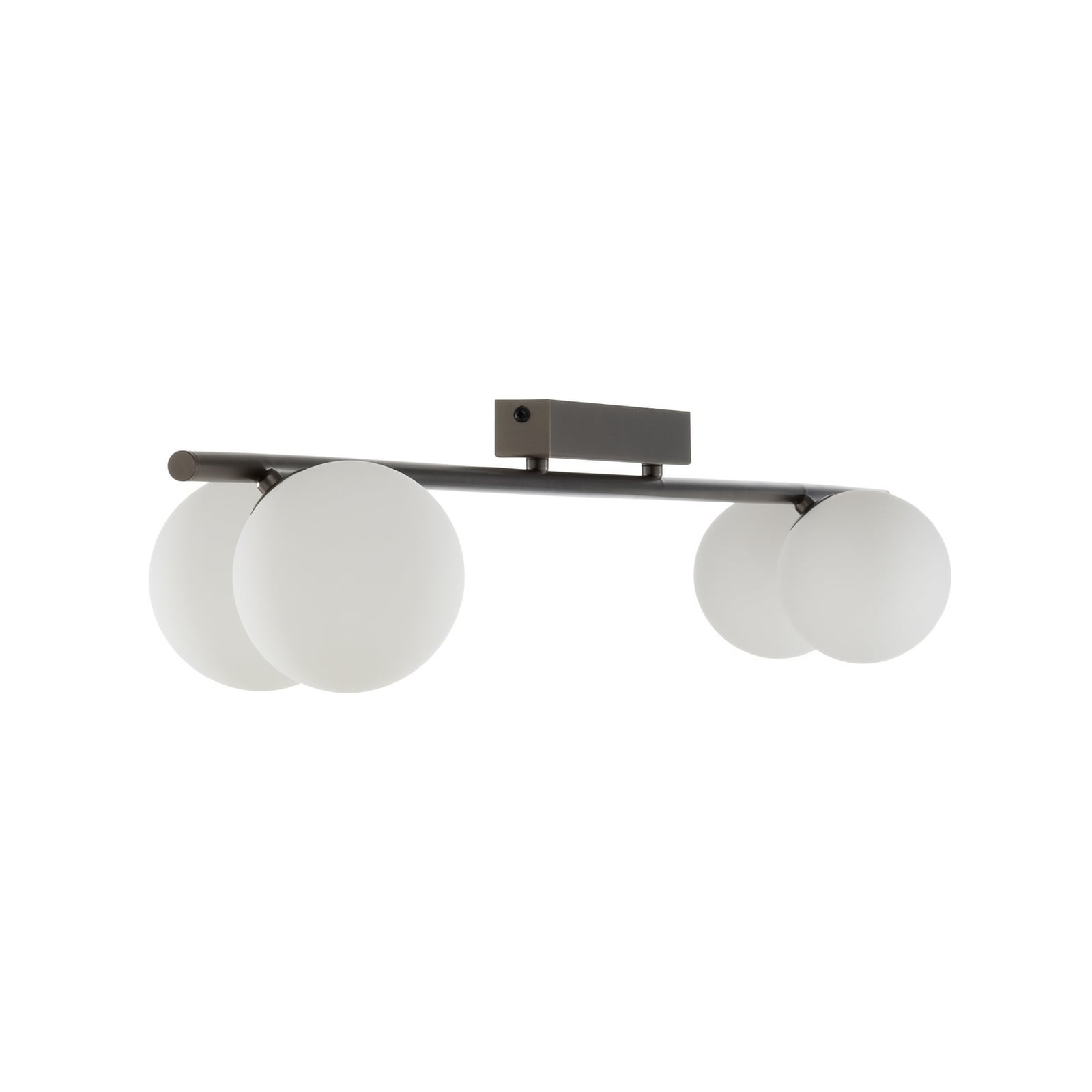 Deckenleuchte Imelo, braun, 4-flammig, Glas, Länge 140 cm