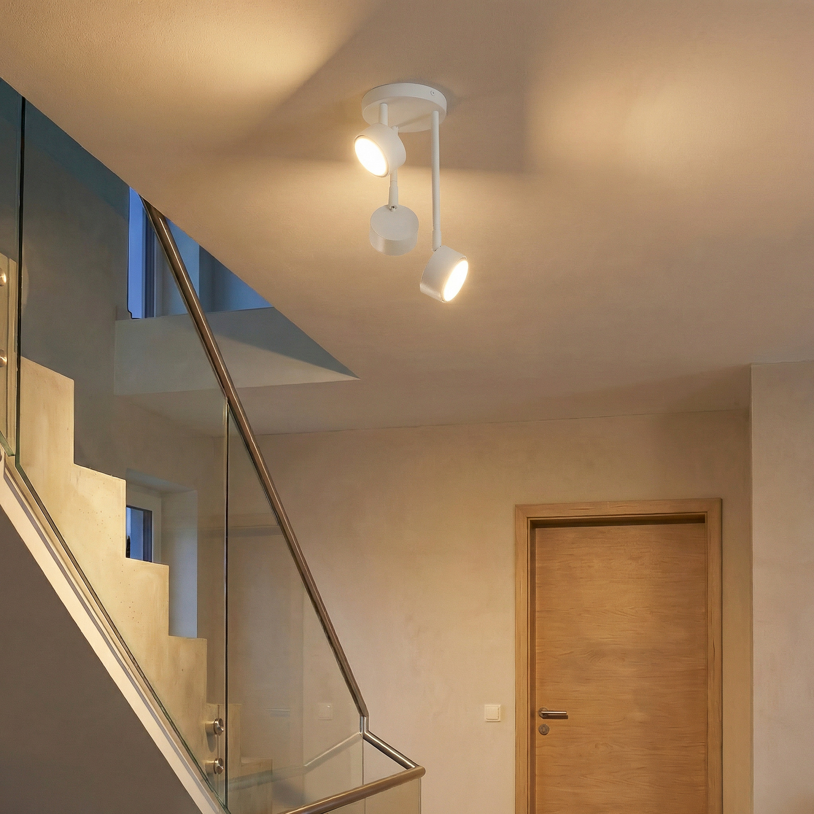 Spot de tavan Nemo, 3 becuri, alb, mobil, GX53