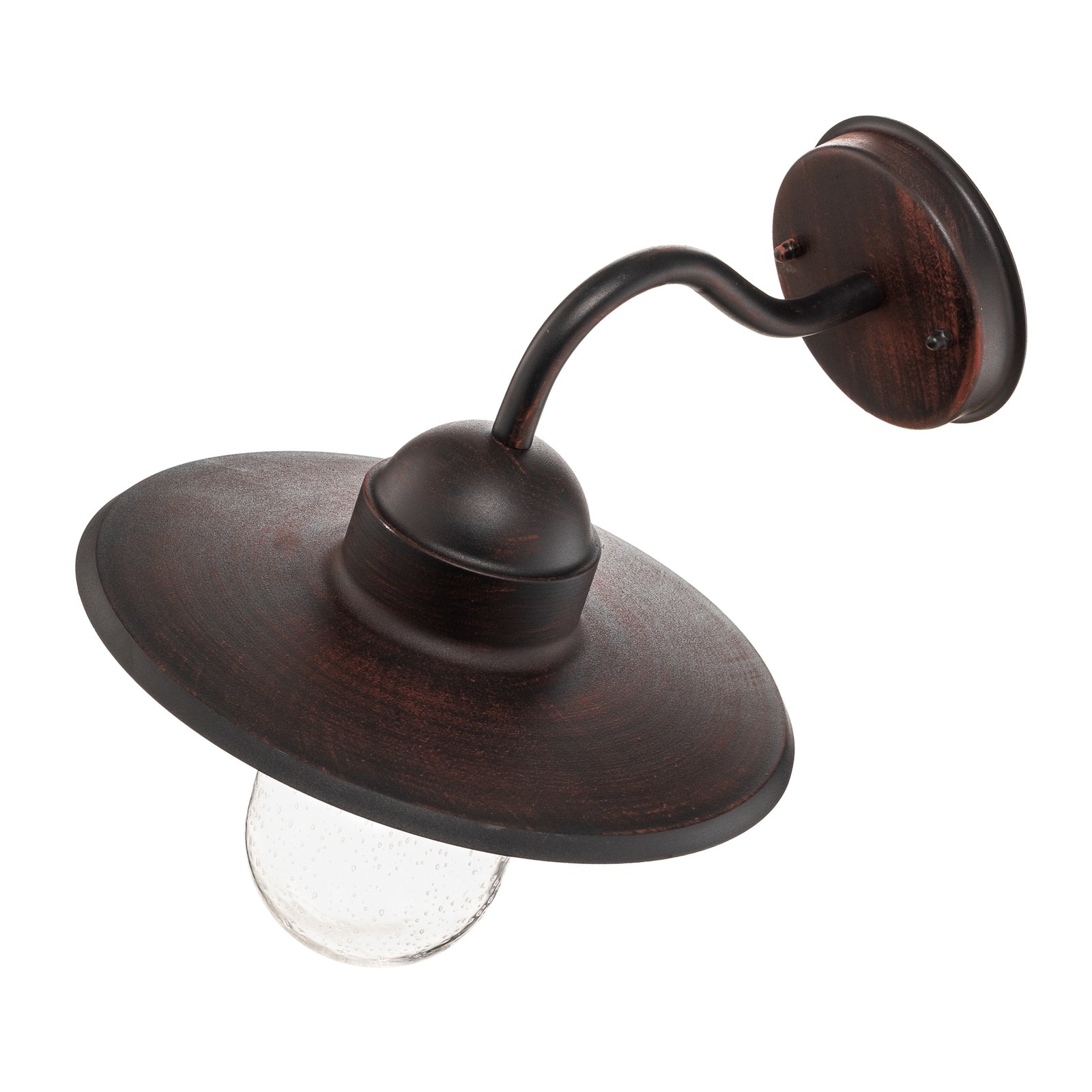 Lámpara de pared ext de color marrón rojizo Filip