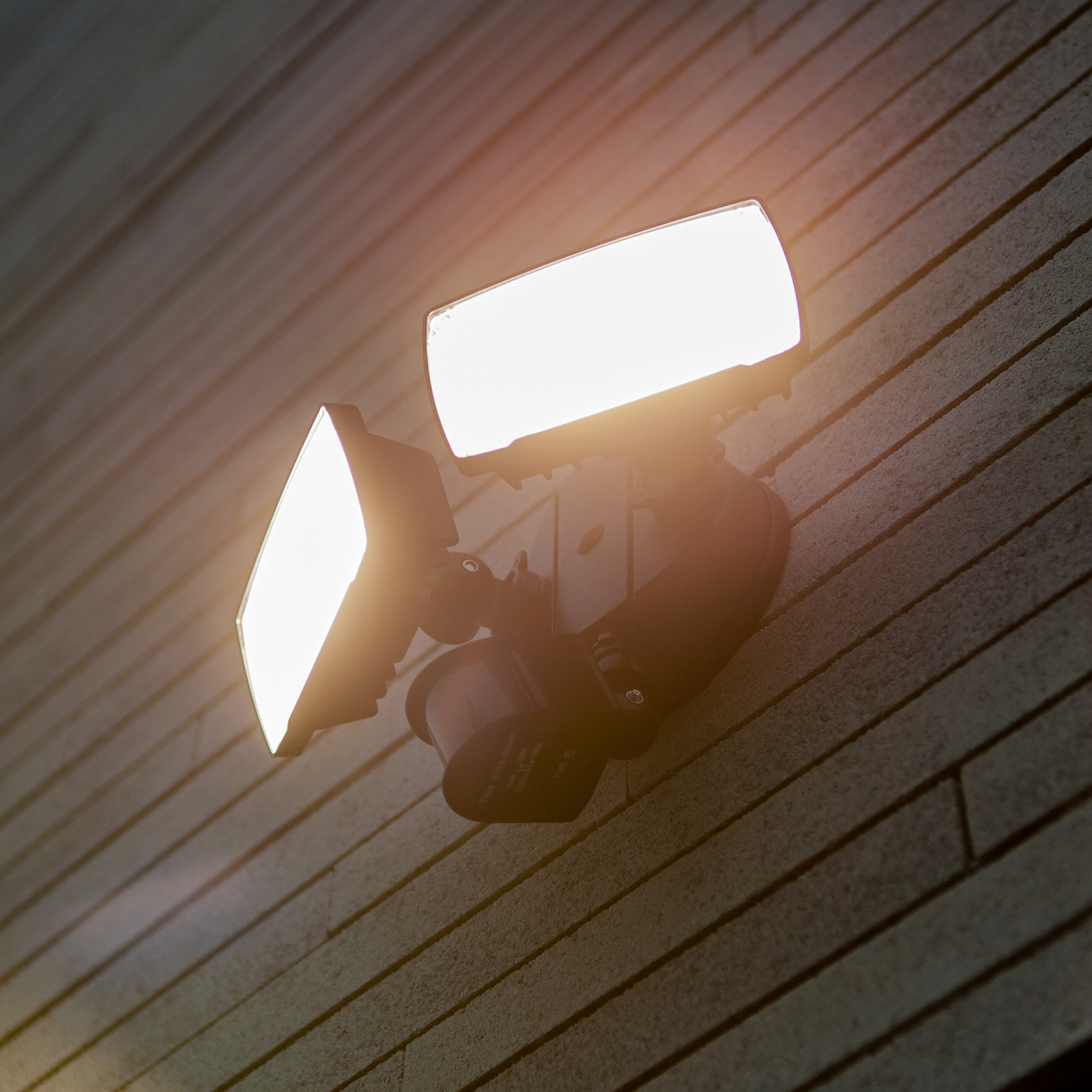 LED-Sensor-Außenwandstrahler CHIMERA, schwarz, 2-flg., IP54