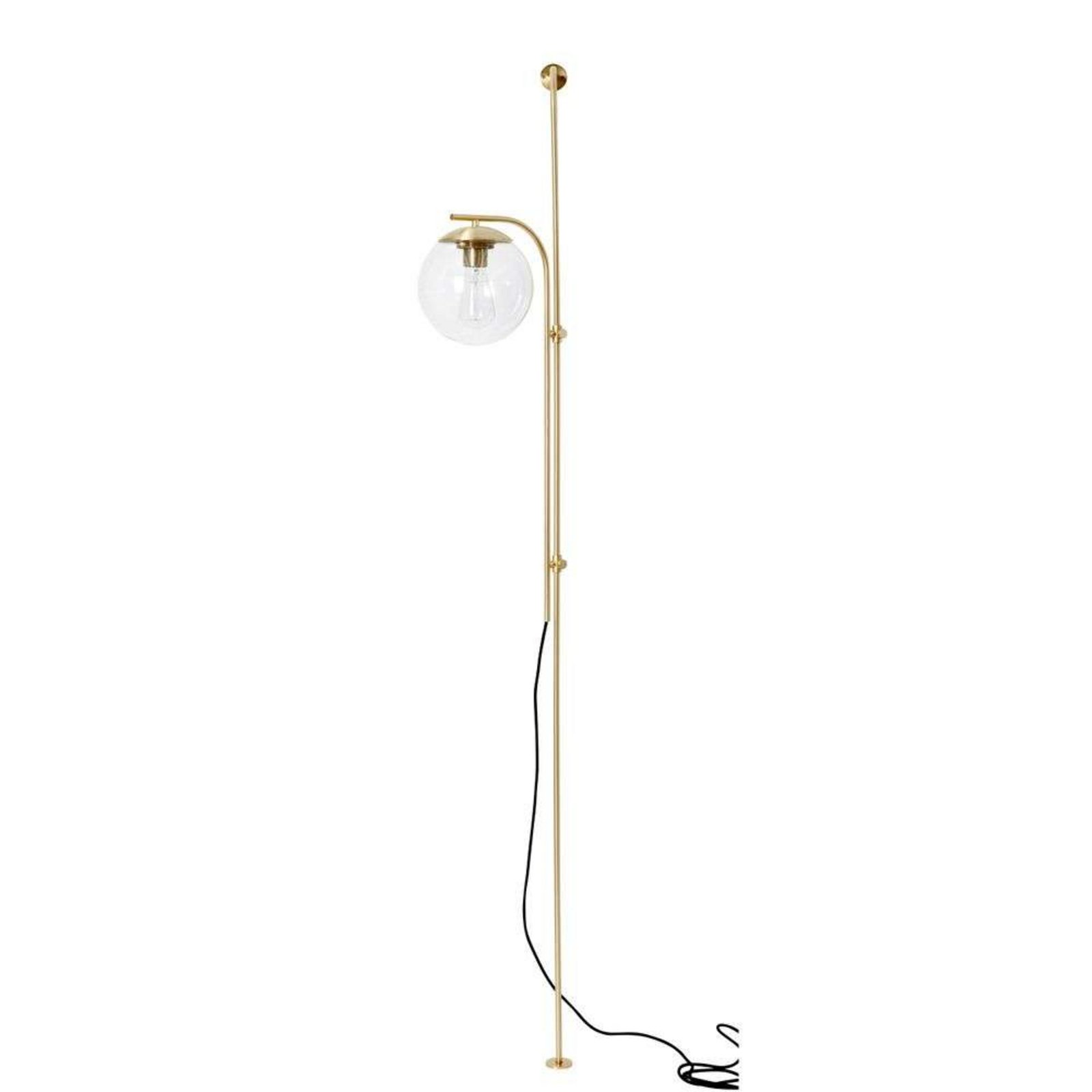 Bubble Vägg-/Golvlampa Clear/Brass - Hübsch