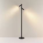 Molto Luce LED rechargeable floor lamp Mimo Double F, anthracite, aluminium