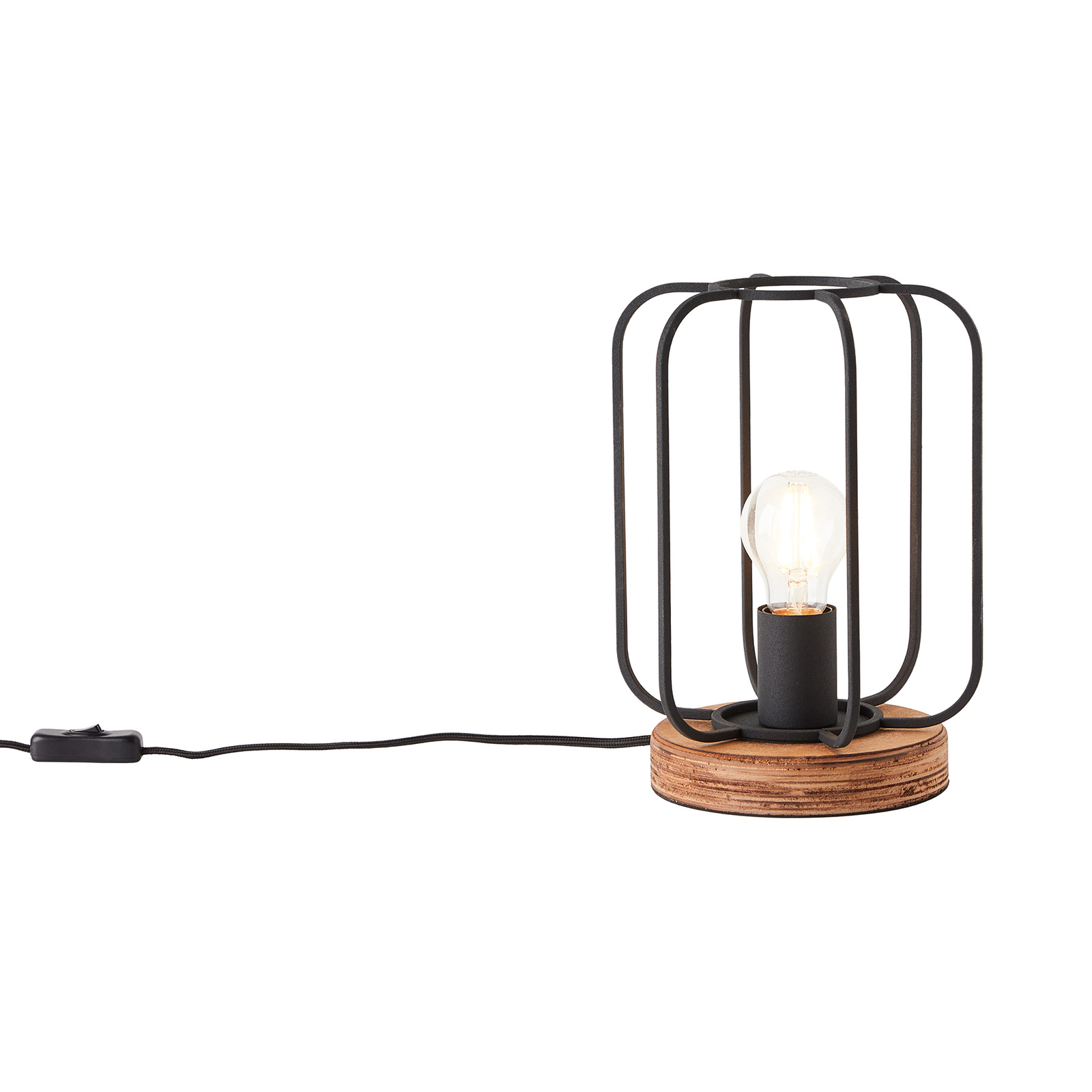 Tosh table lamp with a wooden base