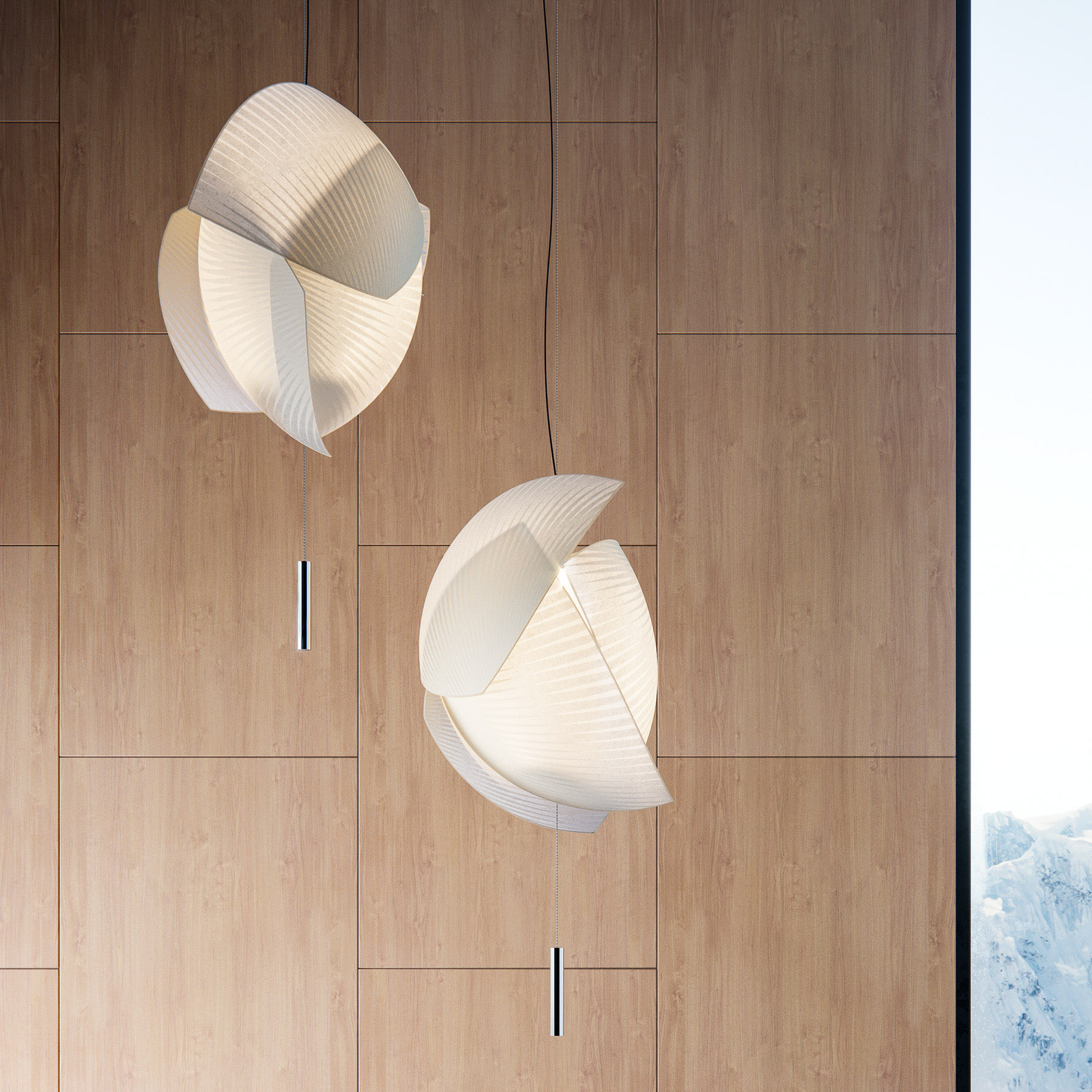 LEDS-C4 Voiles hanglamp 95x70cm fasesnede