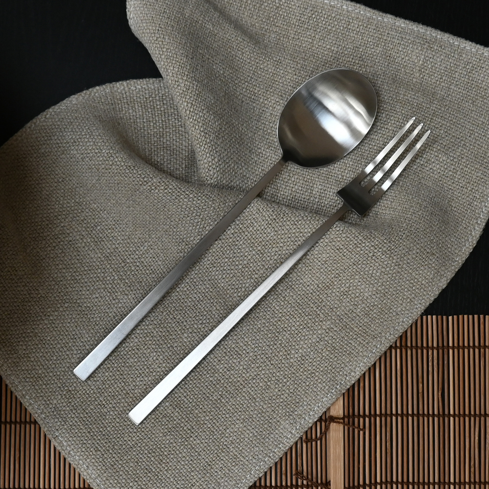 Zestaw sztućców do sałatek Kogei, stal, zestaw 2 szt., 31 cm – 101 Copenhagen