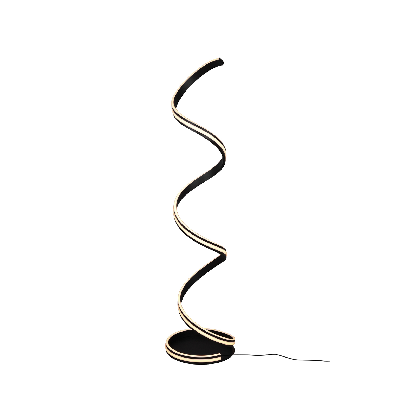 Lindby Salloa lámpara pie espiral dim CCT negro