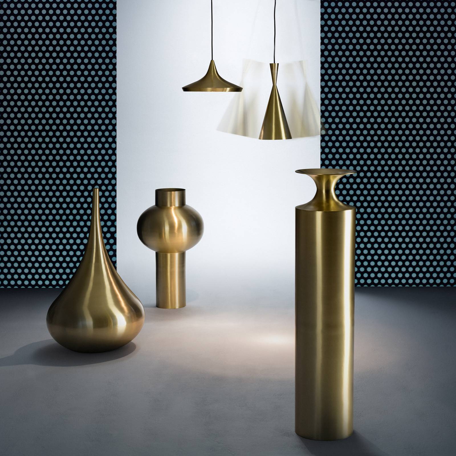 Tom Dixon Beat Wide lampa wisząca LED, mosiądz