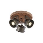 Rubinjo 3 Round PlafondWood/Black - Lindby
