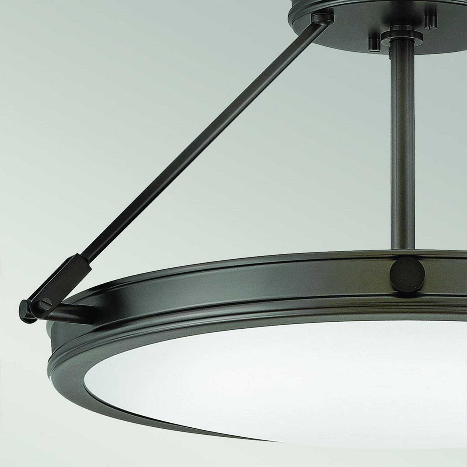 Collier ceiling light, black, Ø 41.7 cm, steel, glass, E14