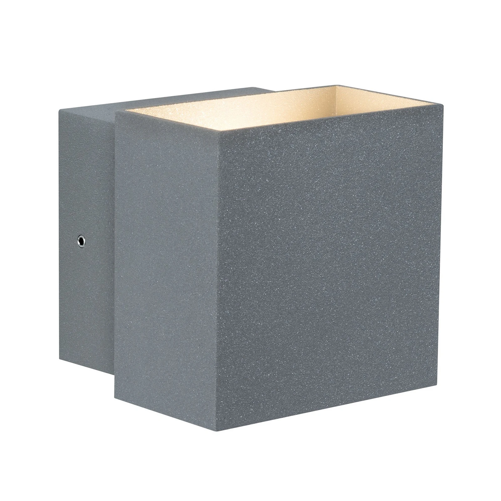 Paulmann Cybo LED-Außenwandleuchte, 2.700 K, 10x10 cm, grau