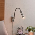 Lucande Anaella LED-Wandleuchte, nickel, 47 cm