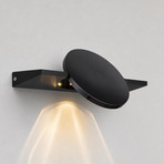 LED-vegglampe Jasper, høyde 28 cm, matt svart, metall