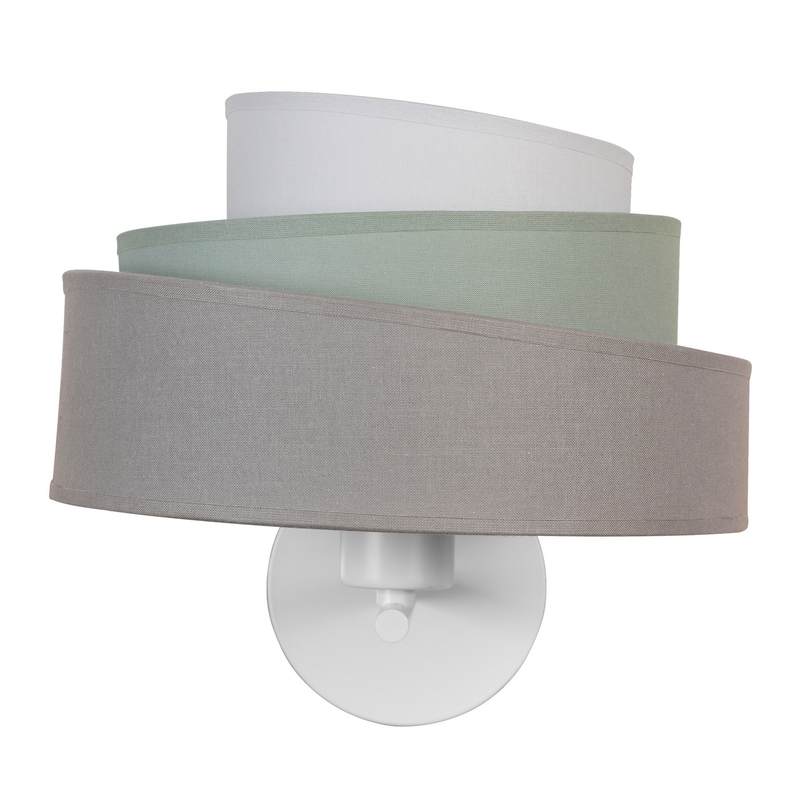 Nástěnné světlo Trio monocolor, textil, šedá Ø25cm
