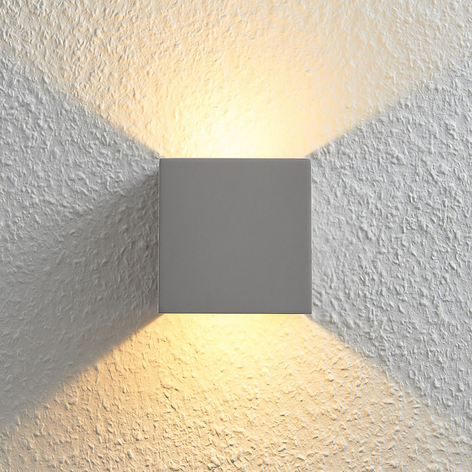 LED-Wandlampe Cataleya Beton Up&Down 11,5x11,5 cm