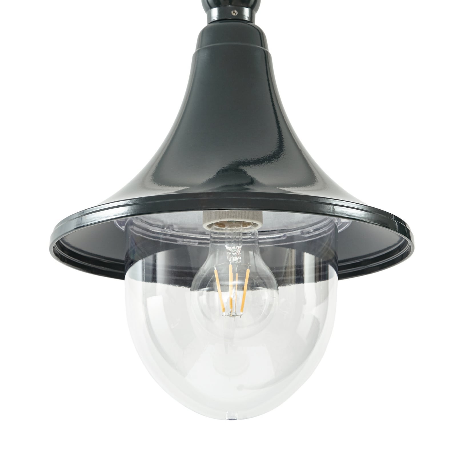 Vonkajšie svietidlo Daphne, zelené, 220 cm, E27, kov – Lindby