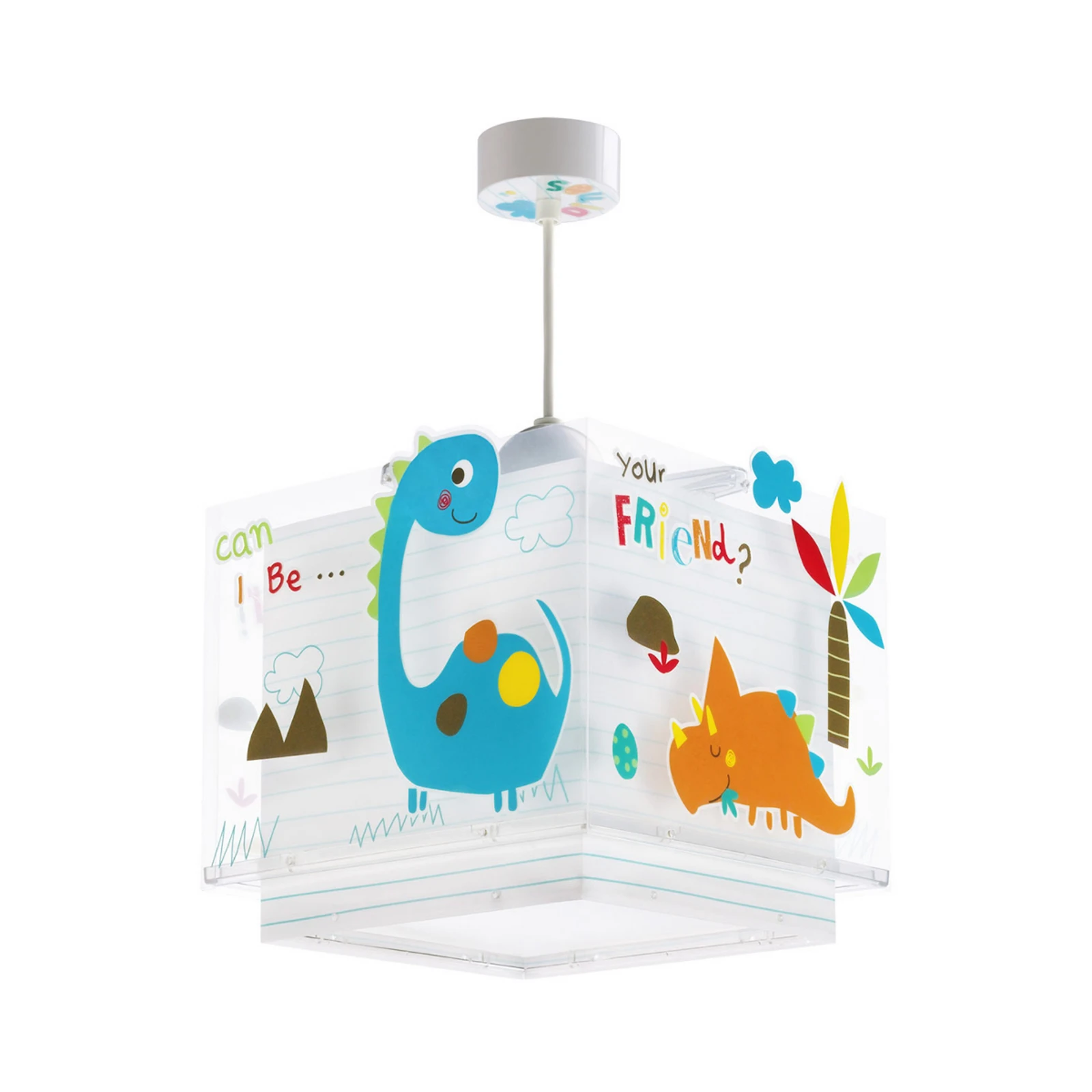 Lámpara colgante infantil DINOS de Dalber, multicolor