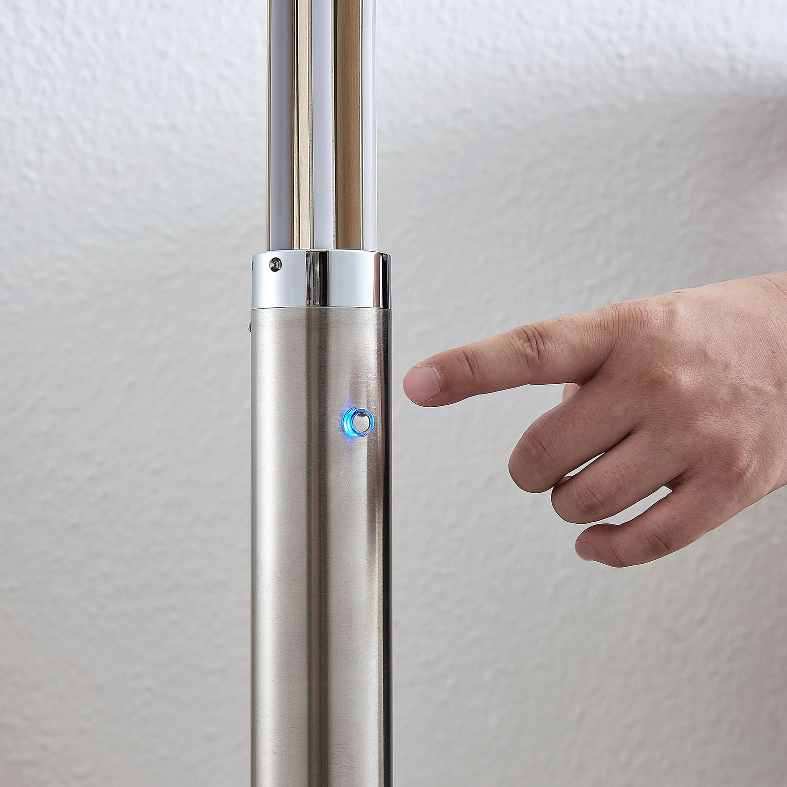 Boba LED Lámpara de Pie Nickel - Lindby