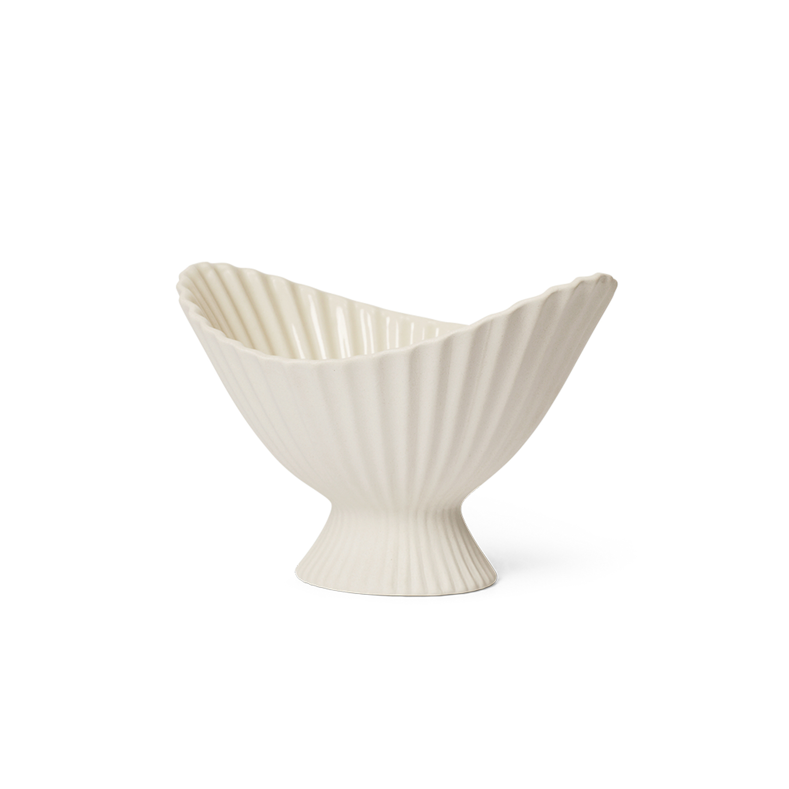 ferm LIVING Miska Fountain, biała, szerokość 19 cm, ceramiczna