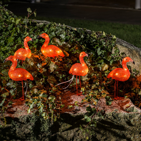 LED-Dekorationsleuchte Flamingo im 5er-Set