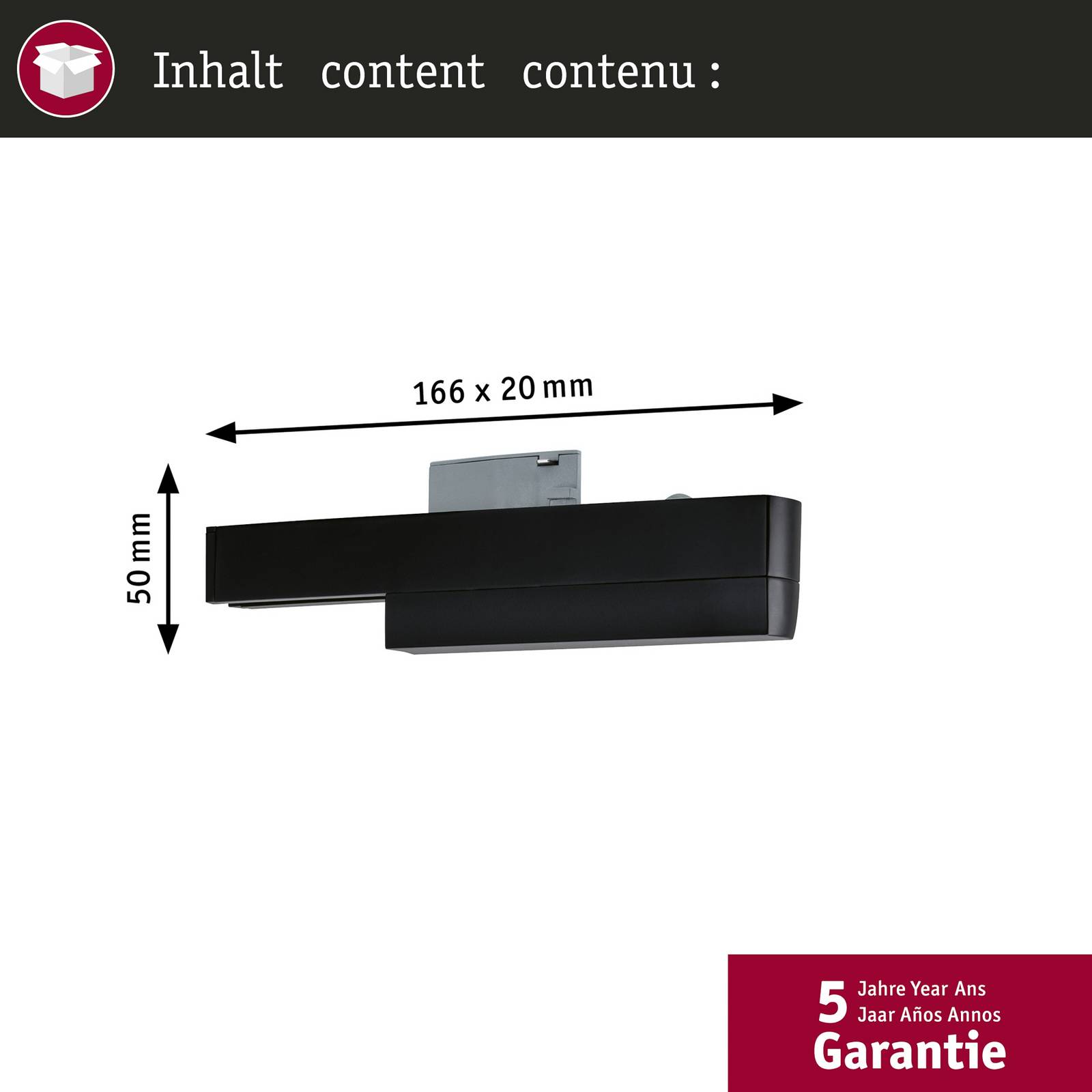 Paulmann URail adapter szynowy Zigbee 3.0, czarny matowy