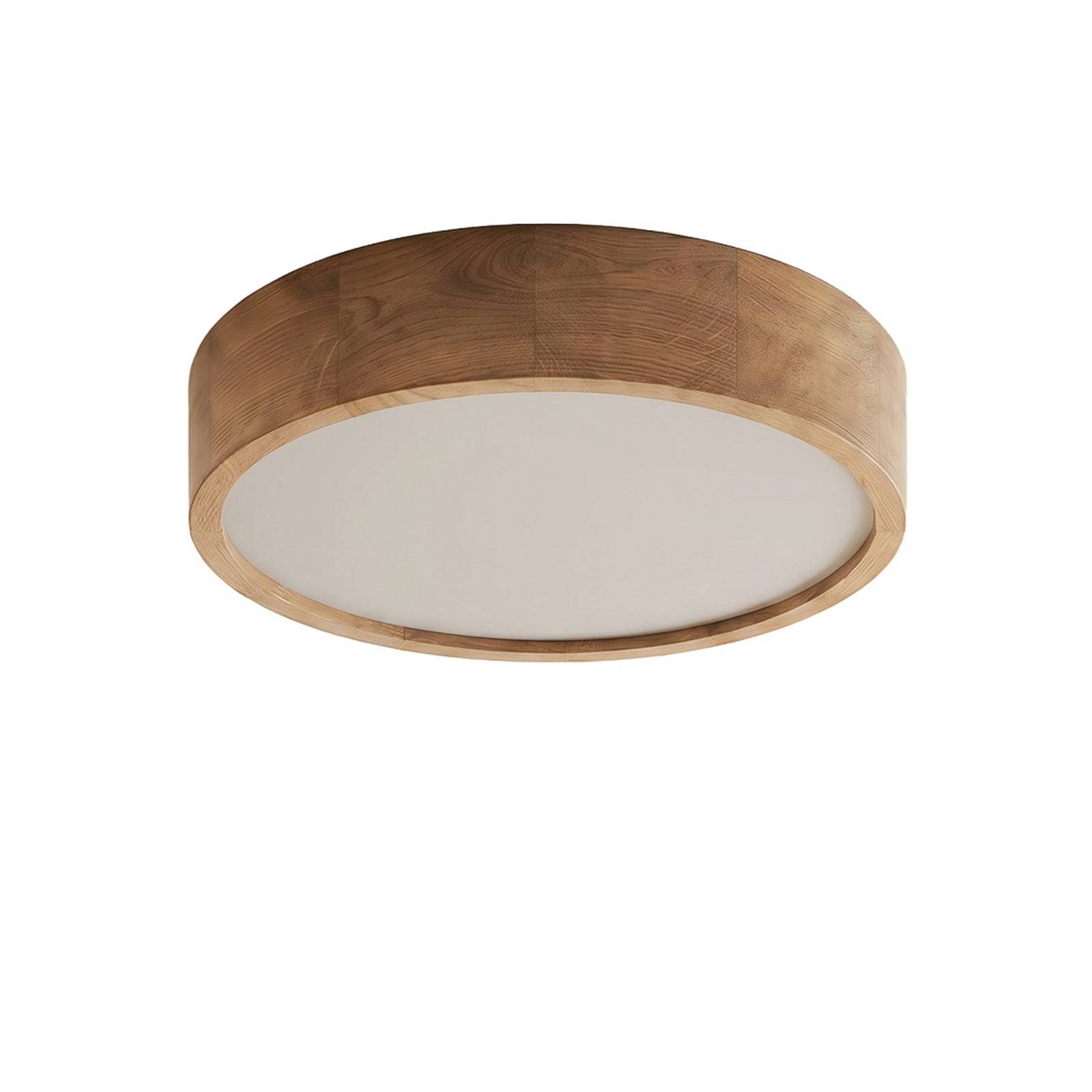 Lampa sufitowa Cleo, Ø 48 cm, 4-punktowa, drewno dębowe, E27