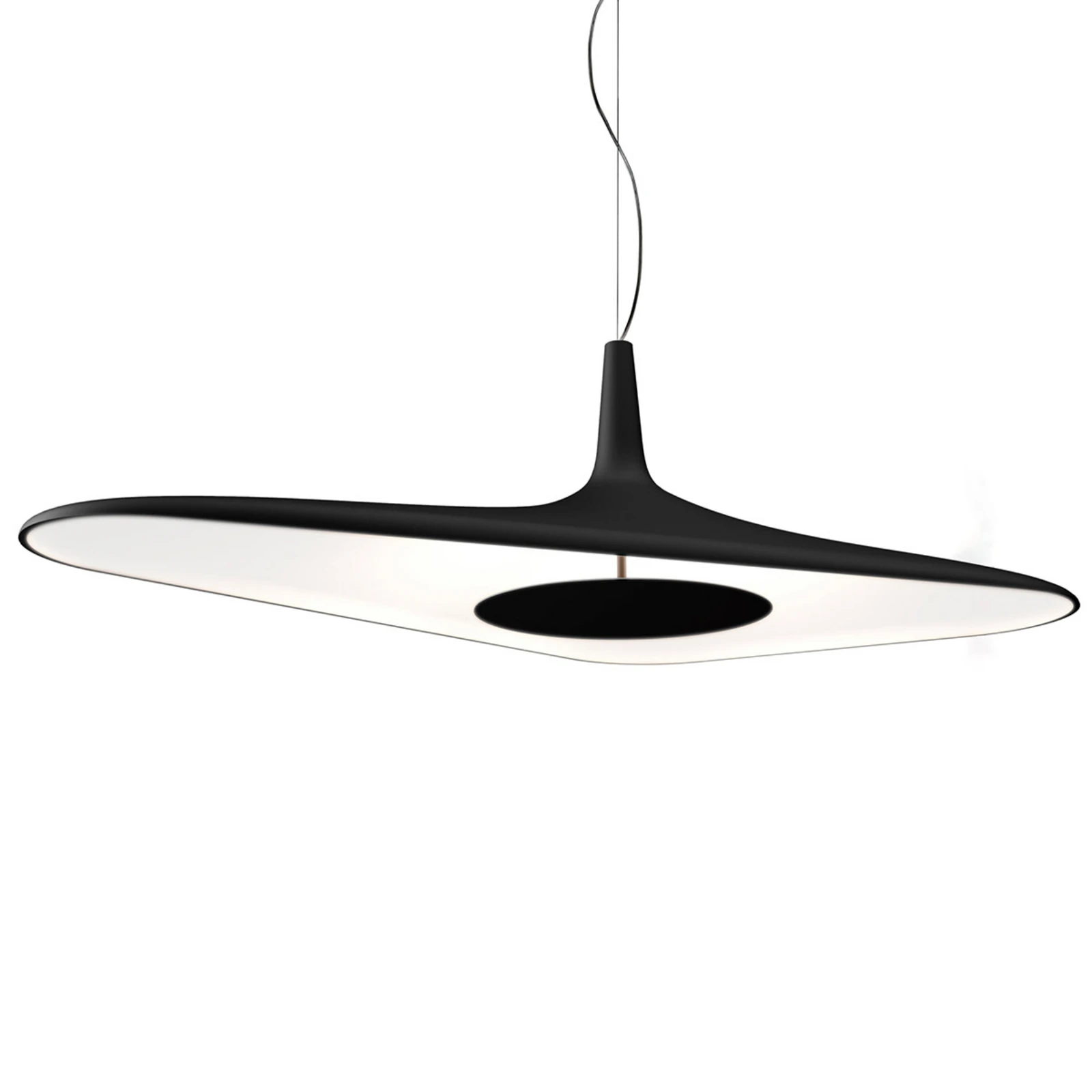 Suspension LED futuriste Soleil Noir