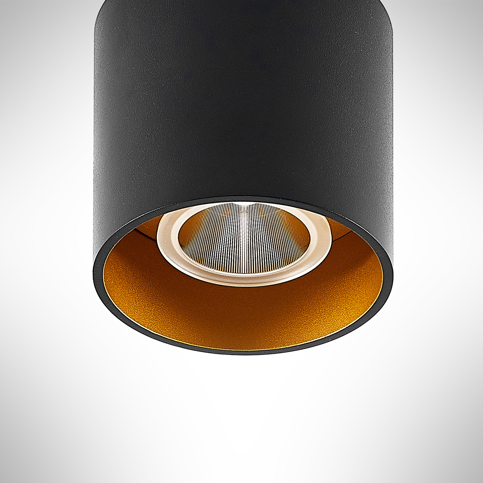 Arcchio Zaki LED-loftlampe, rund, sort