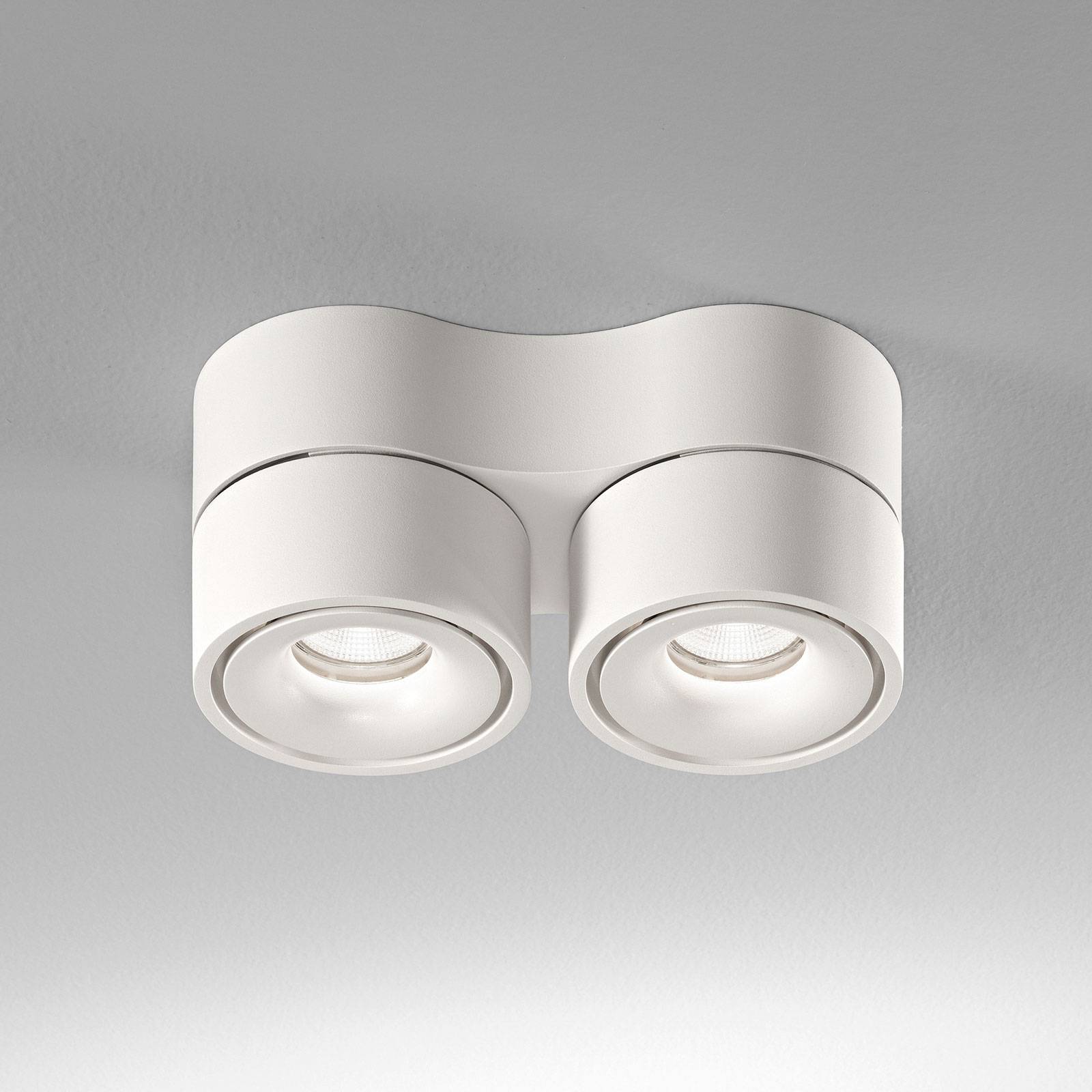 Image of Egger Clippo Duo spot plafond LED, blanc, 2 700 K 