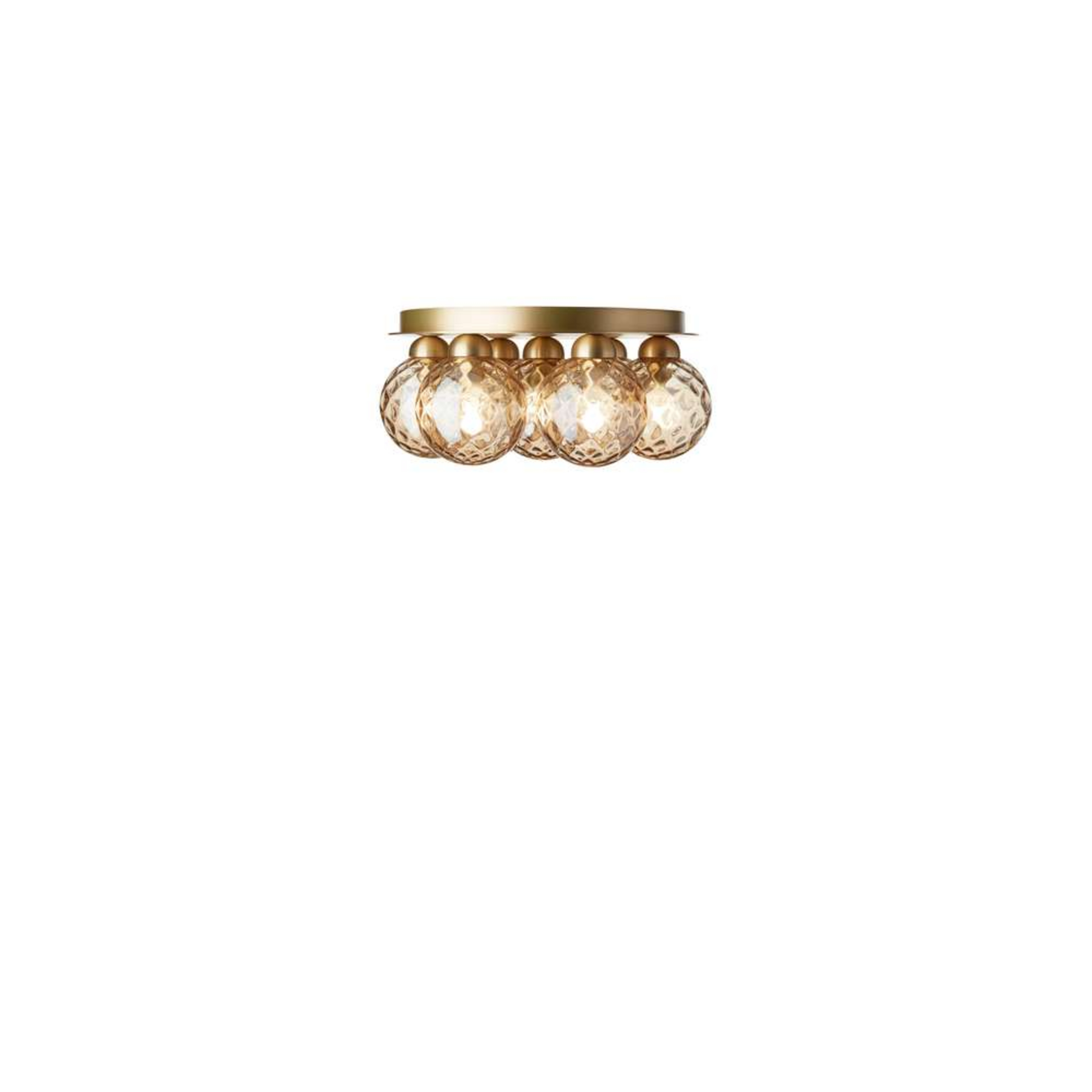 Apiales 7 plafonnier, laiton/or, Ø 38 cm, à 7 lampes - Nuura