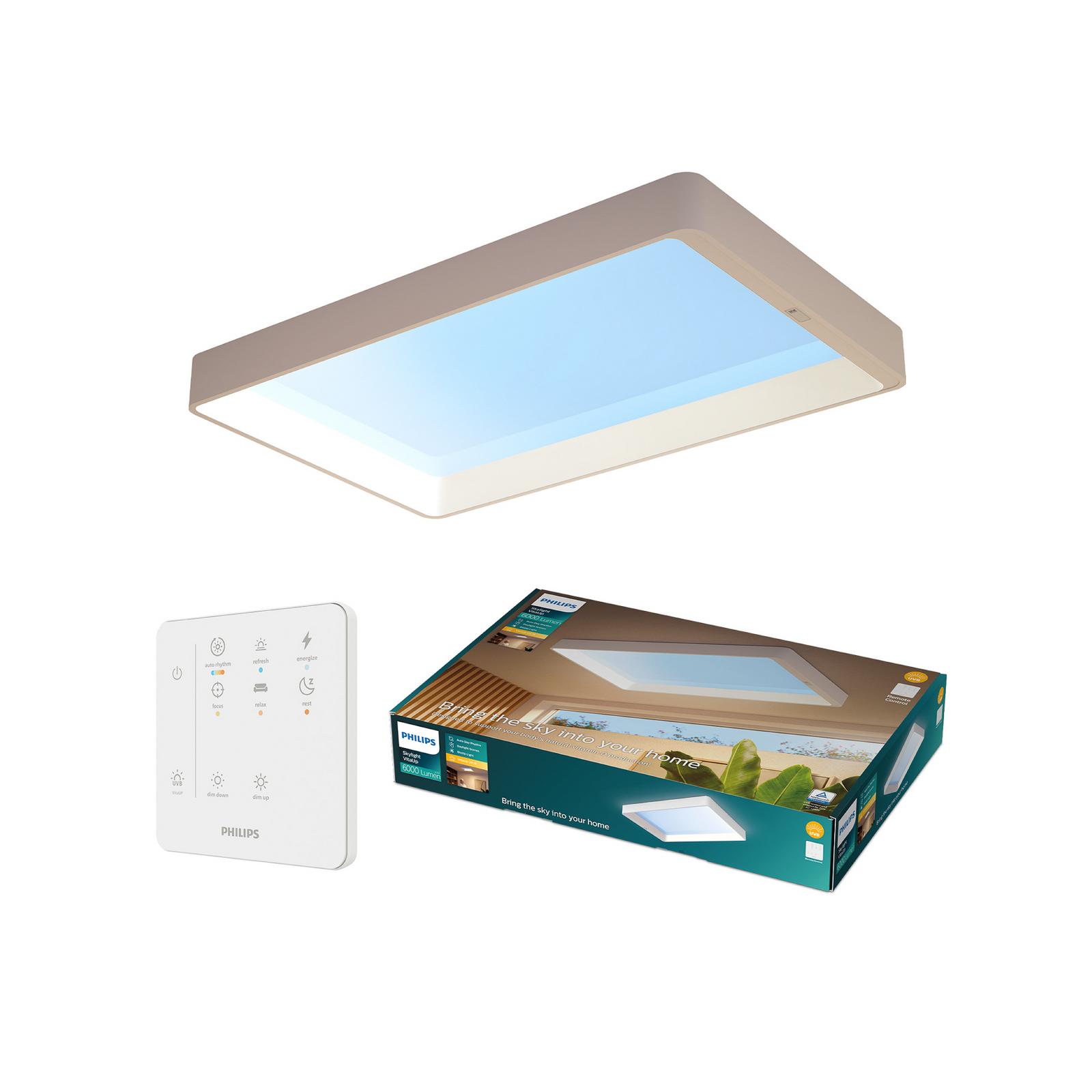 Stropné svietidlo Philips SKYLIGHT VITA UP, 93 x 60 cm, biele, CCT, IP44 Stropné svietidlo Philips SKYLIGHT VITA UP, 93 x 60 cm, biele, CCT, IP44