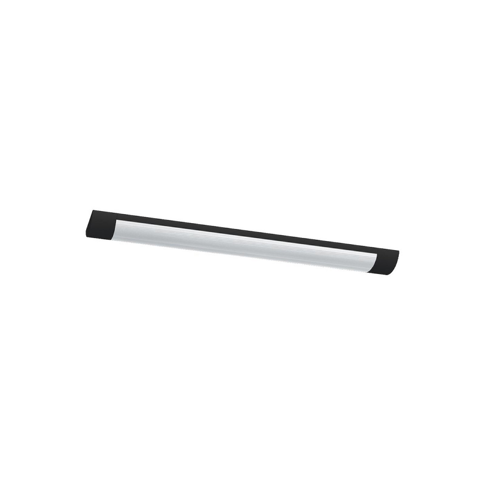 LED ceiling light Batten, length 60 cm, aluminium, black, 4,000 K