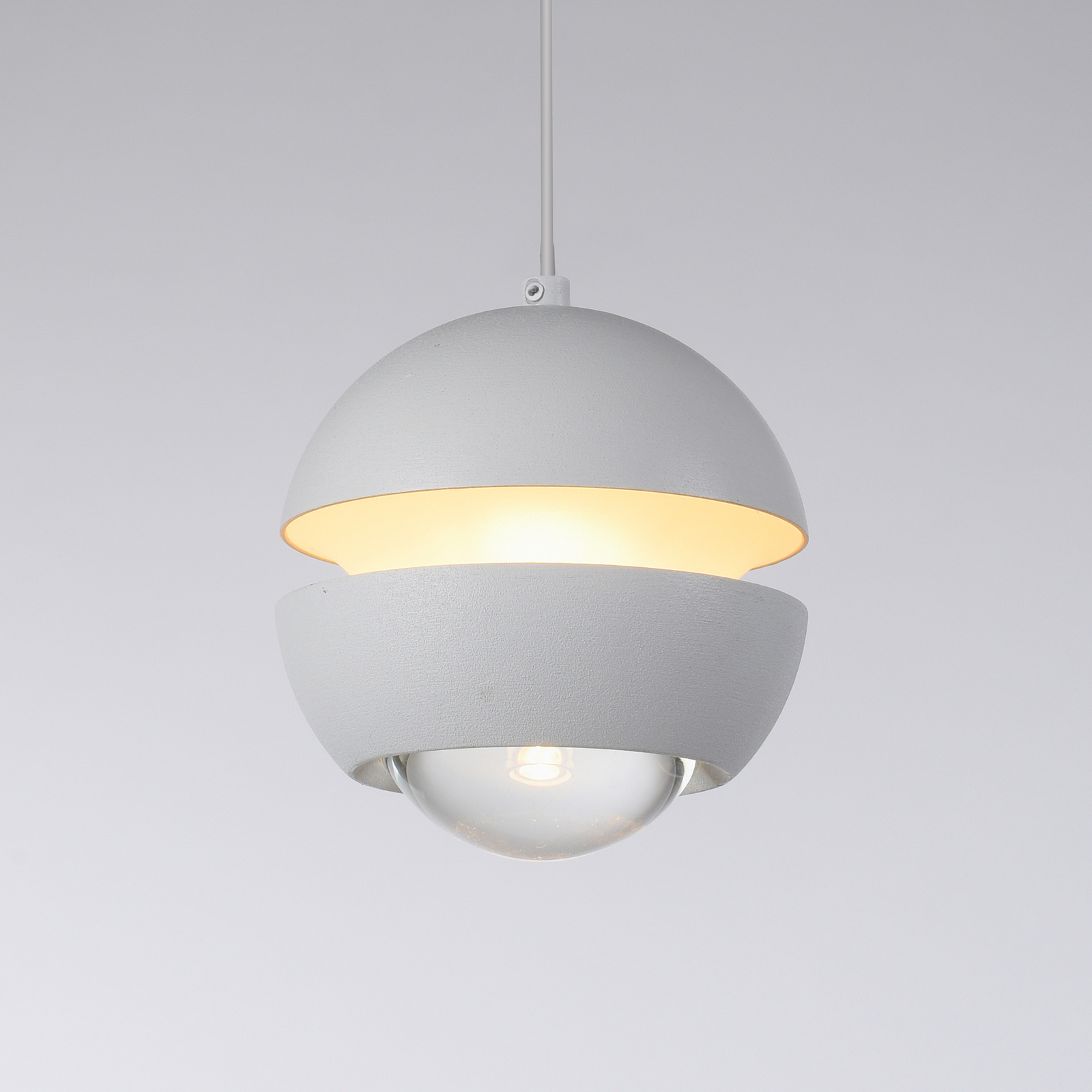 SCHÖNER WOHNEN LED pendant light Lini, white, 1-bulb, 3,000 K SCHÖNER WOHNEN LED pendant light Lini, white, 1-bulb, 3,000 K