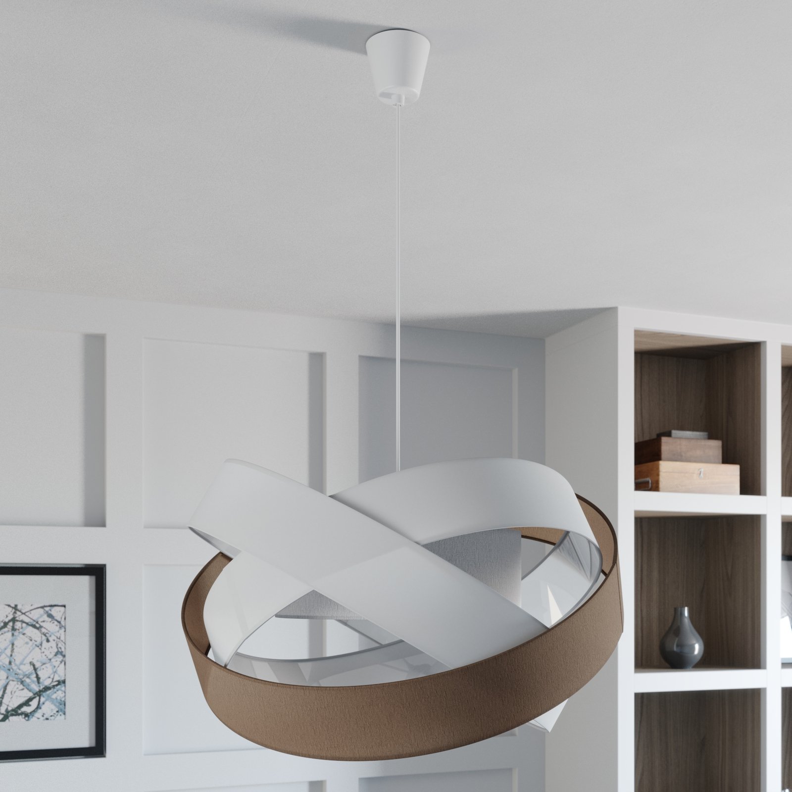 Simaria Pendelleuchte Brown/White/Grey - Lindby