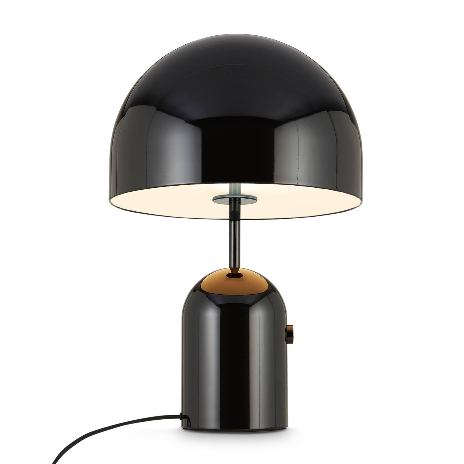Tom Dixon LED-Tischlampe Bell, schwarz, Höhe 43 cm, dimmbar