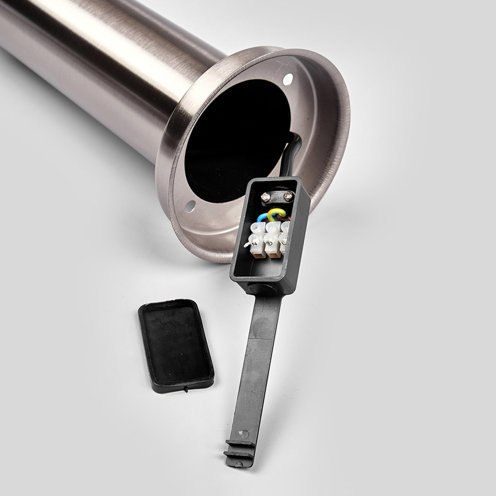 Kristof Lampa Ogrodowa Stainless Steel - Lindby