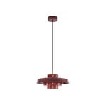 Rico pendant light, Ø 38 cm, red, metal/glass - NOLA