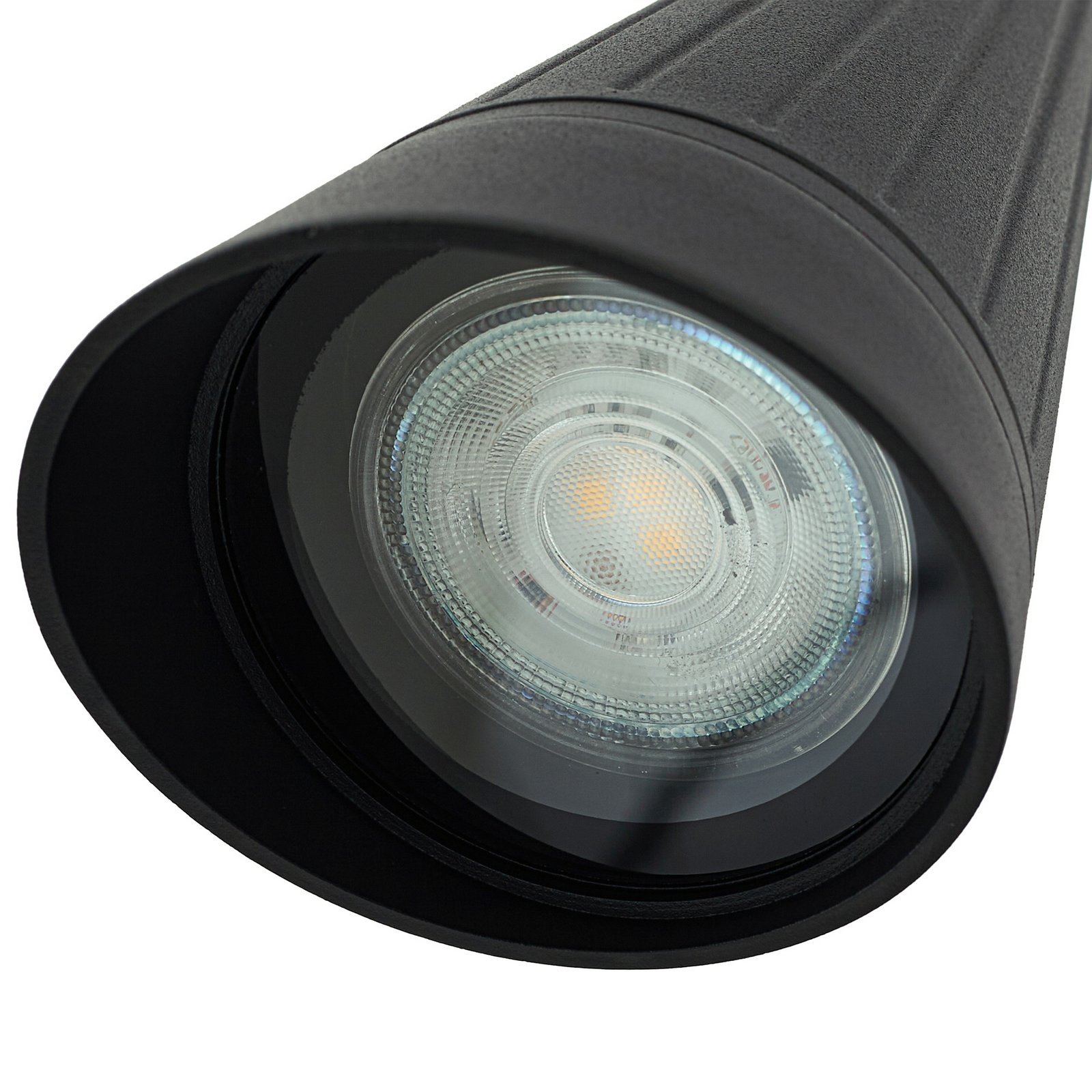 Applique da esterno Sorvete, altezza 33 cm, nera, metallo - Lindby