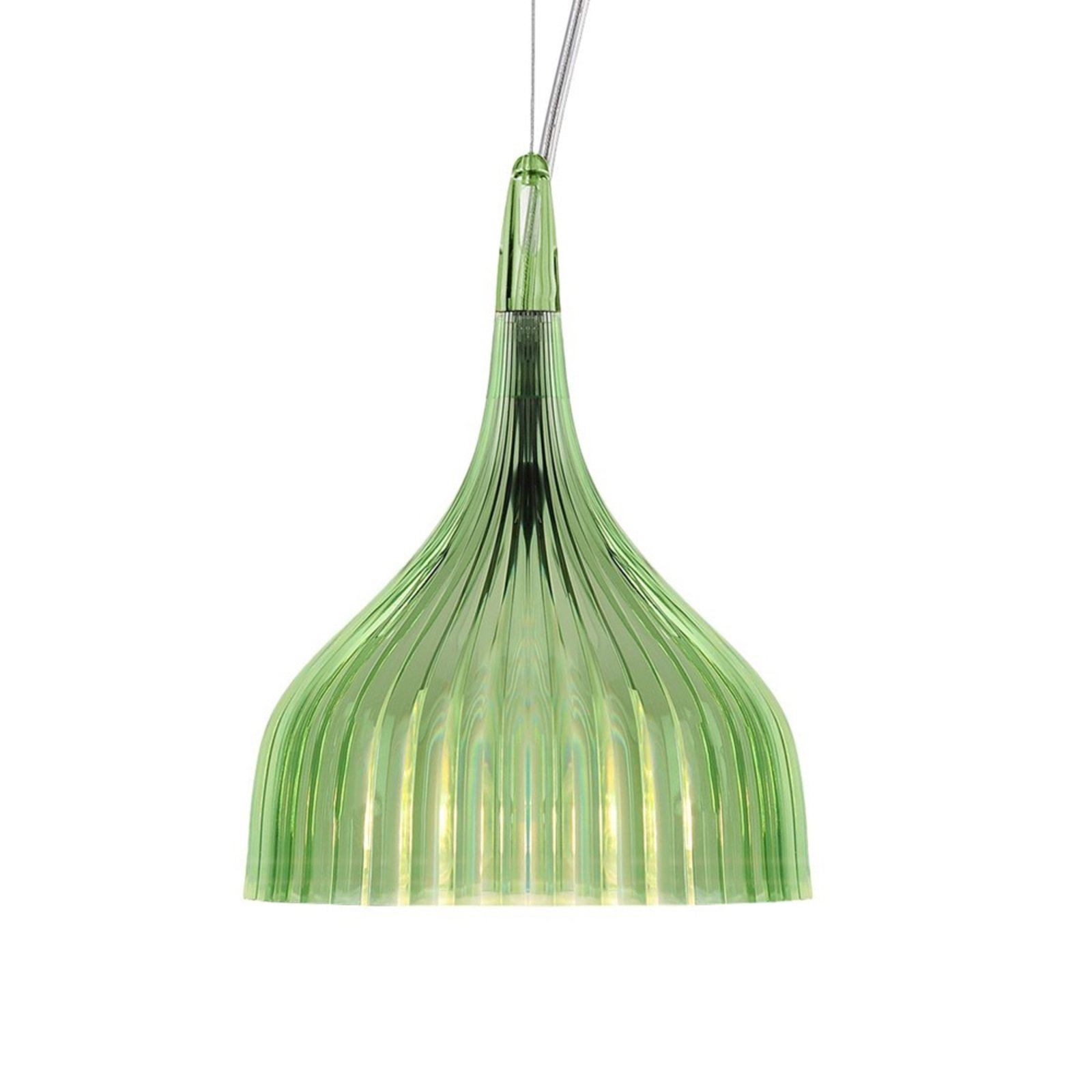Kartell É – závesná lampa s LED, zelená
