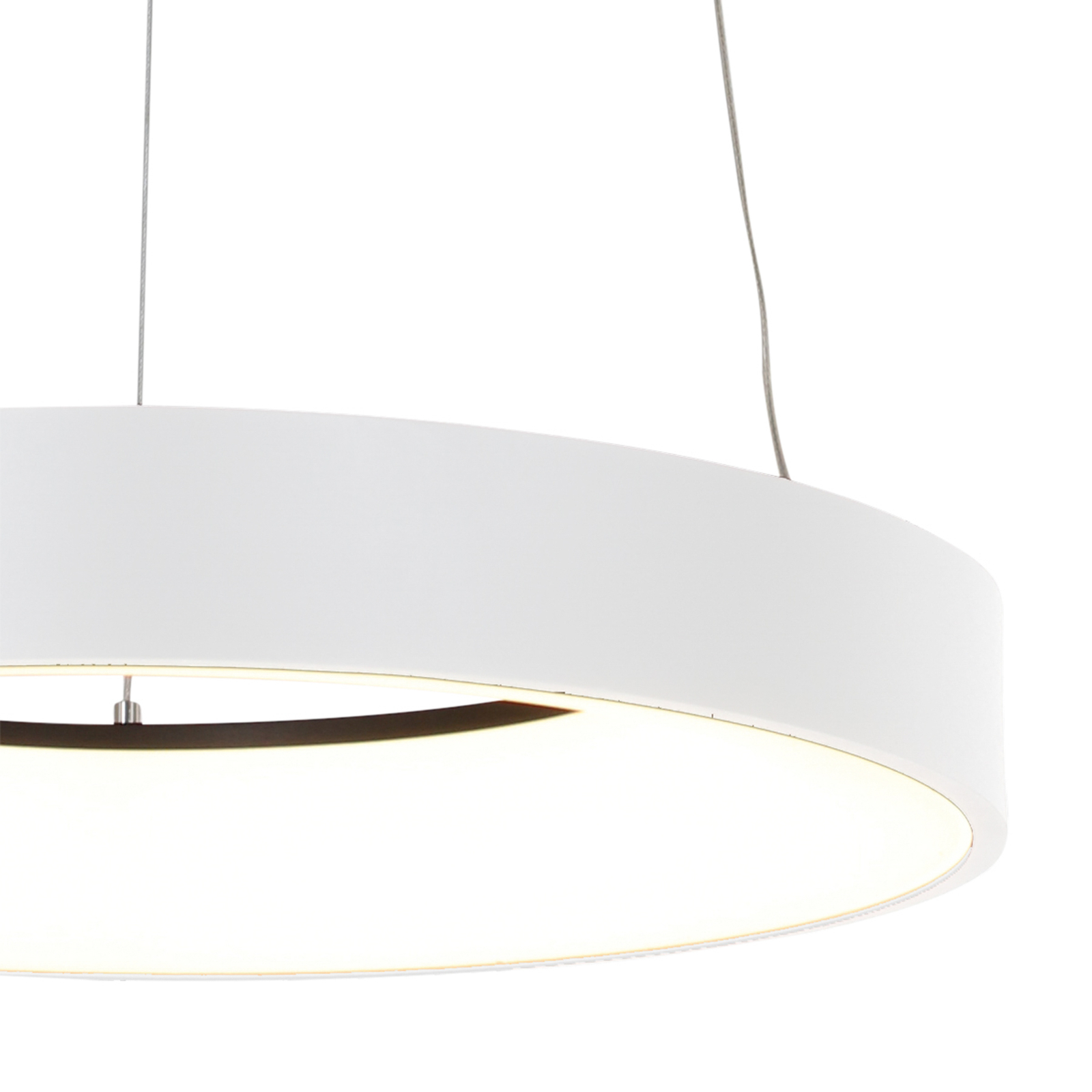 Suspension LED Ringlede, Ø 48 cm, blanche