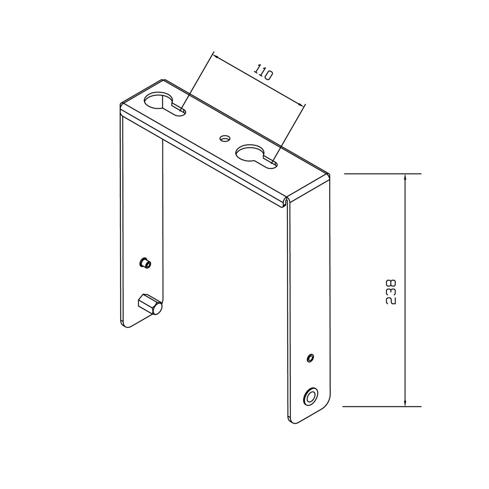 Mounting bracket for wall and ceiling mounting for HBM