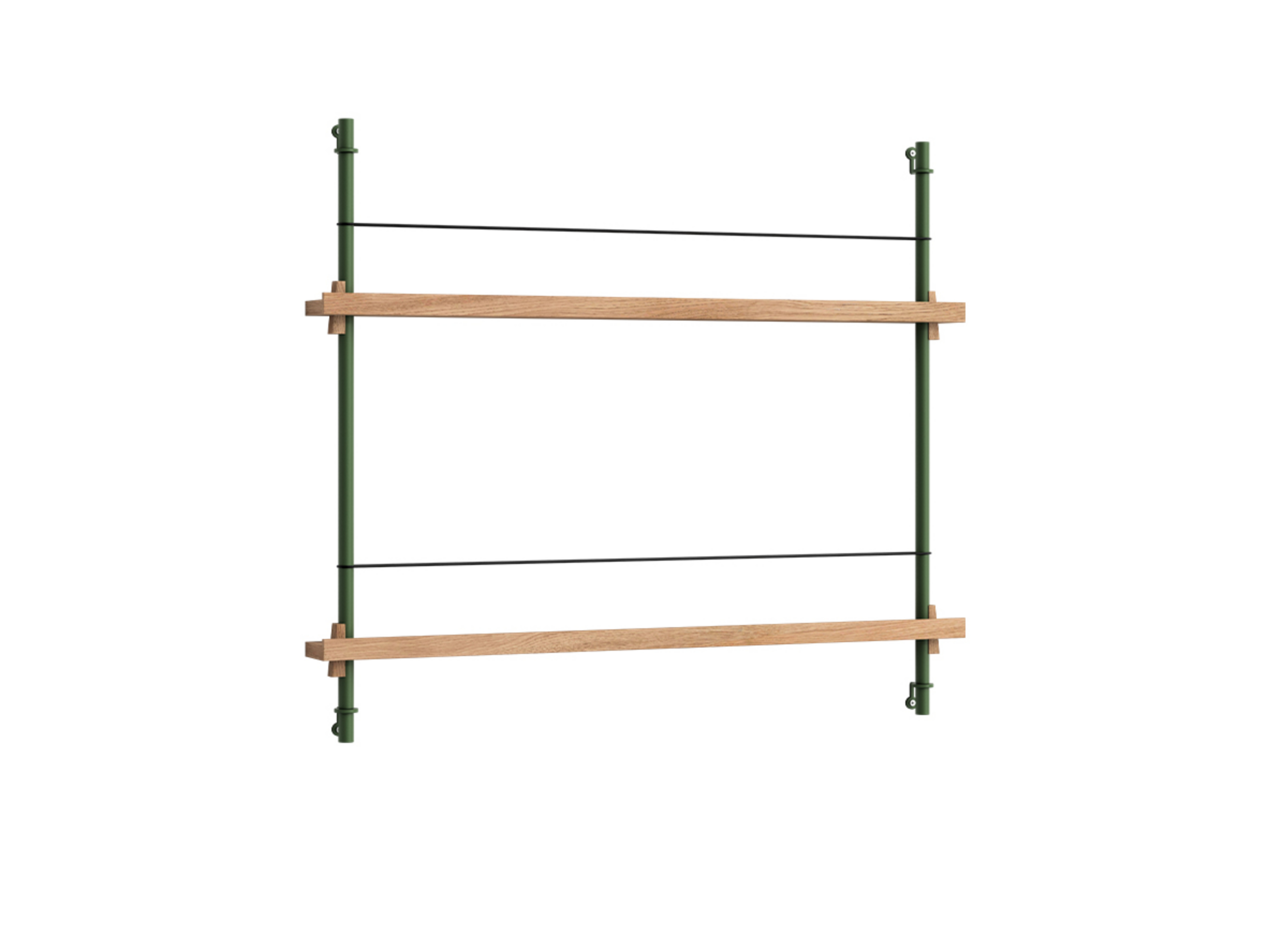 Magazine Shelving 65 Scaffale Oak/Pine Green - Moebe