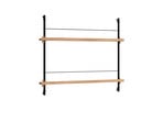 Magazine Shelving Oak/Black - Moebe