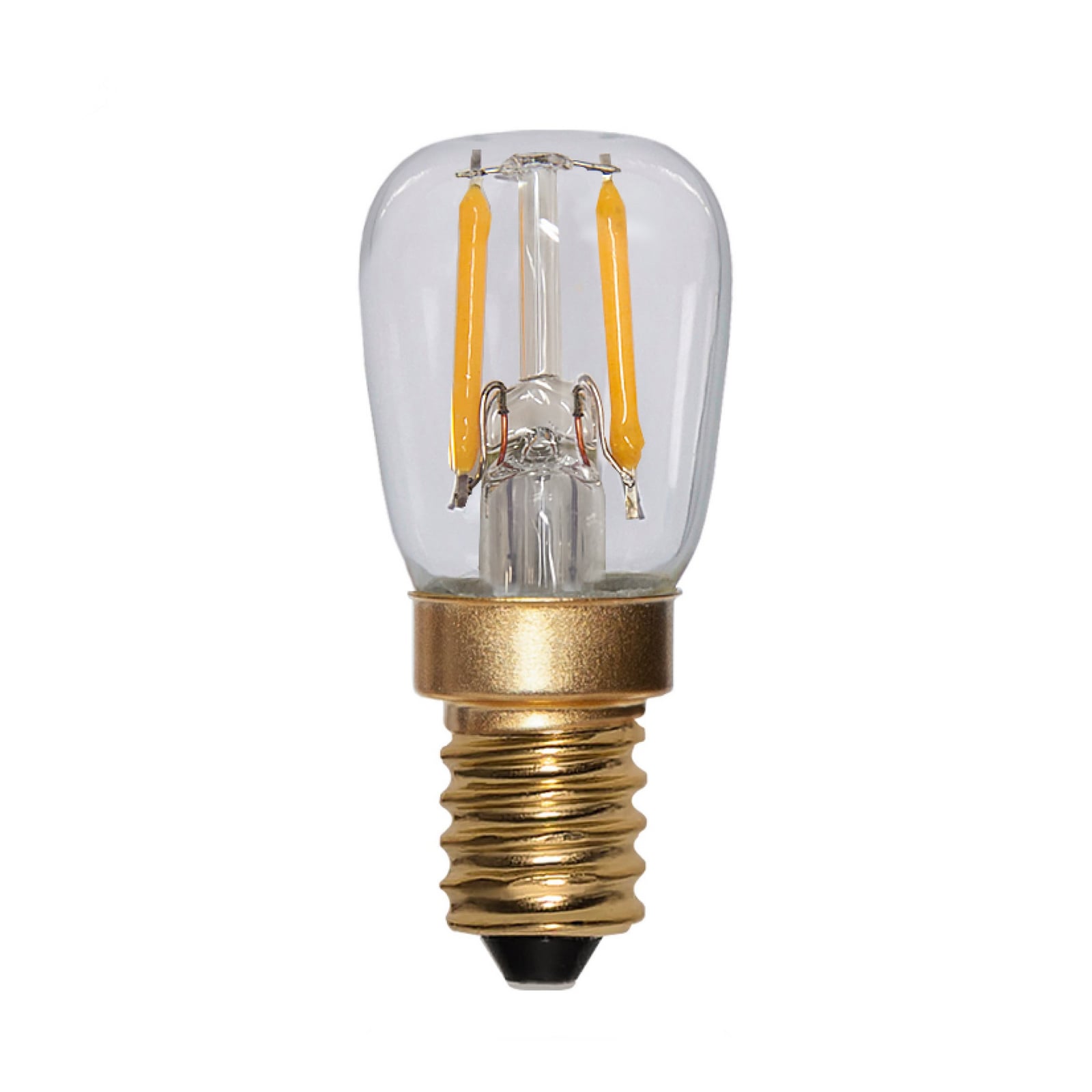 Amploule LED Soft Glow, culot E14, 150 lm, 2,2 W, 2100 K, transparente, à