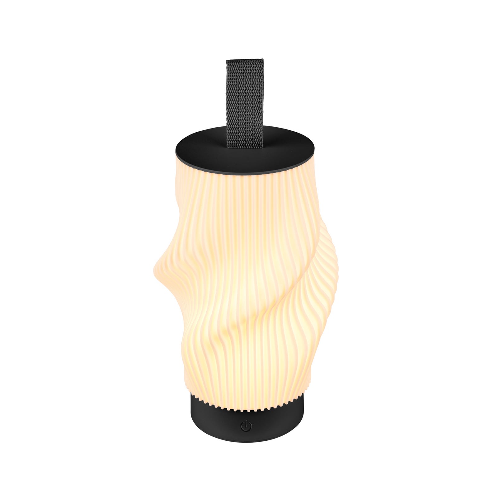Brilo unplugged Tubi -LED-akkukäyttöinen pöytälamppu, musta/valkoinen, IP44