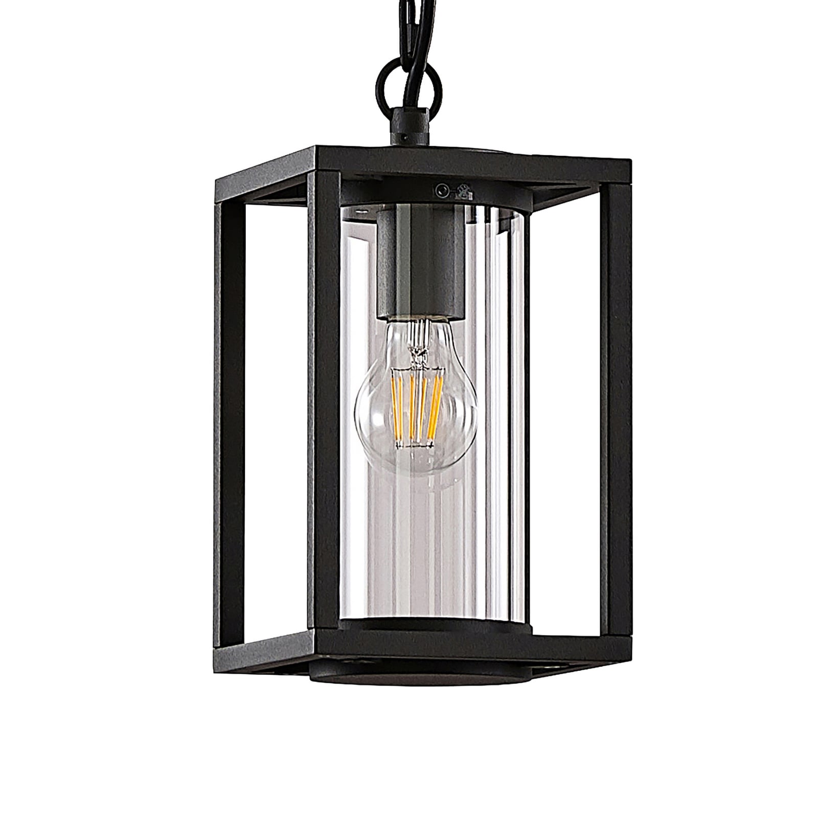 Lucande outdoor hanging light Ferda, 25 cm, anthracite, IP44 Lucande outdoor hanging light Ferda, 25 cm, anthracite, IP44