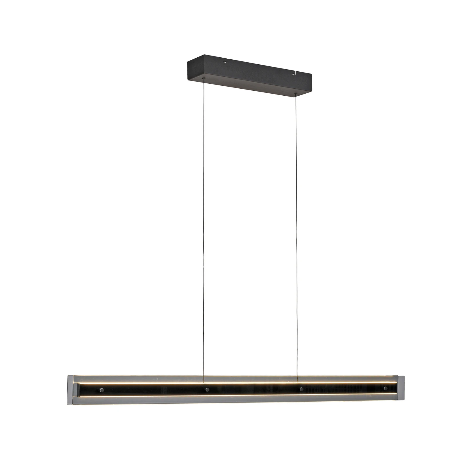 SCHÖNER WOHNEN Candeeiro suspenso LED Lena, preto, regulável, Lift