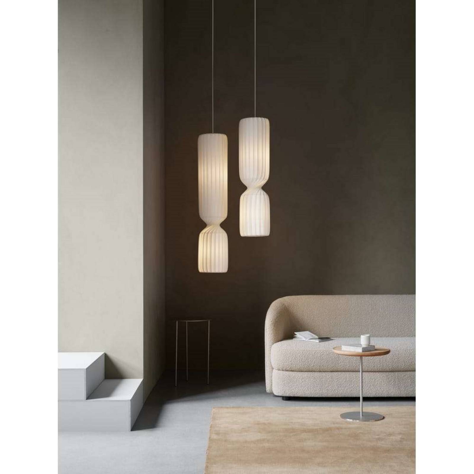 Tom Rossau hanglamp TR41, 100 cm, wit, kunststof, E27